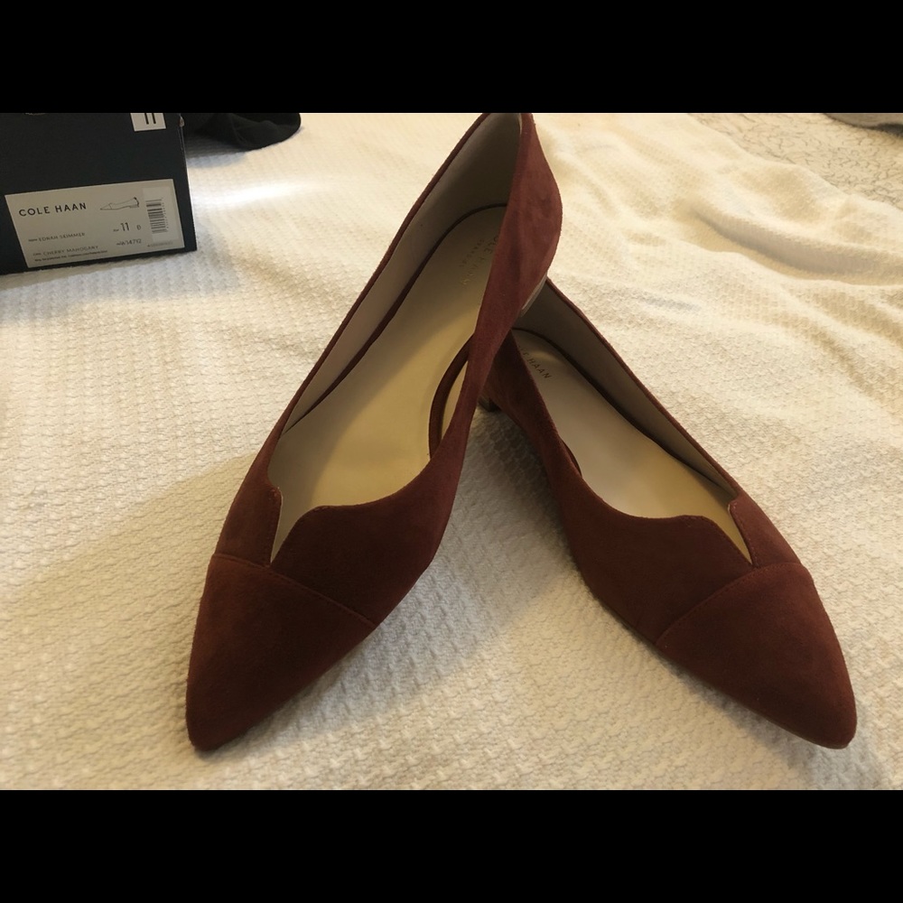 Cole Haan Ednah Skimmer Cherry Mahogany Flats sz11